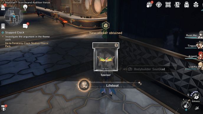 Honkai Star Rail - Bodybuilder SoulGlad Hidden Mission Guide - Sponsor Sticker and Achievement