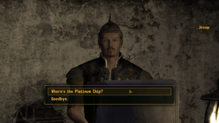 Fallout New Vegas - Ask Jessup About Platinum Chip