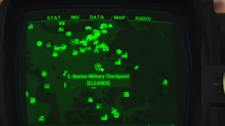 Fallout - X-01 Power Armor (South Boston Military Checkpoint) Location
