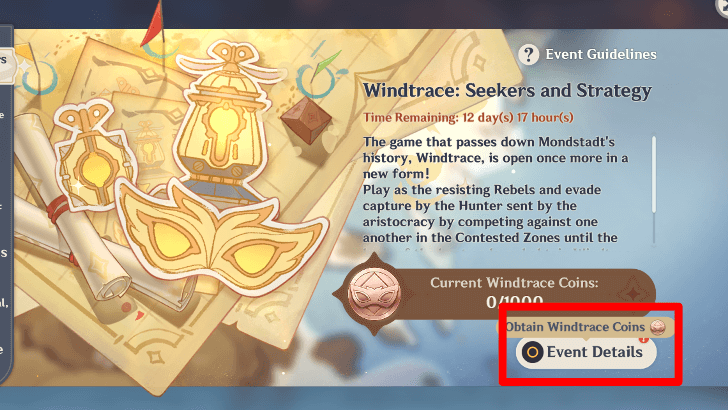Genshin - Windtrace - Go to Event Details for Rewards