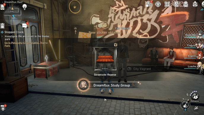 Honkai Star Rail - City Vagrant Hidden Mission Guide - Streetside Repose Sticker and Achievement