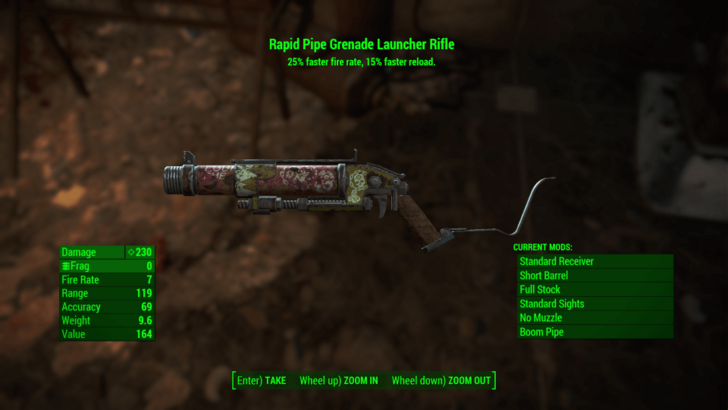 Fallout 4 - Rapid Pipe Grenade Launcher