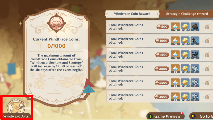 Genshin - 4.6 Windtrace - Windward Arts in Event Details