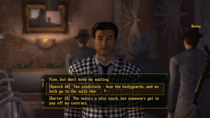 Fallout New Vegas - Benny Options