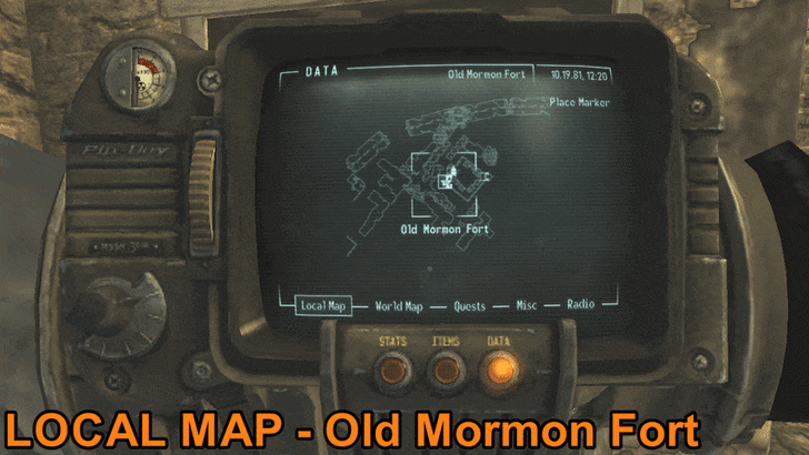 Fallout New Vegas - Snow Globe in Old Mormon Fort Full Map
