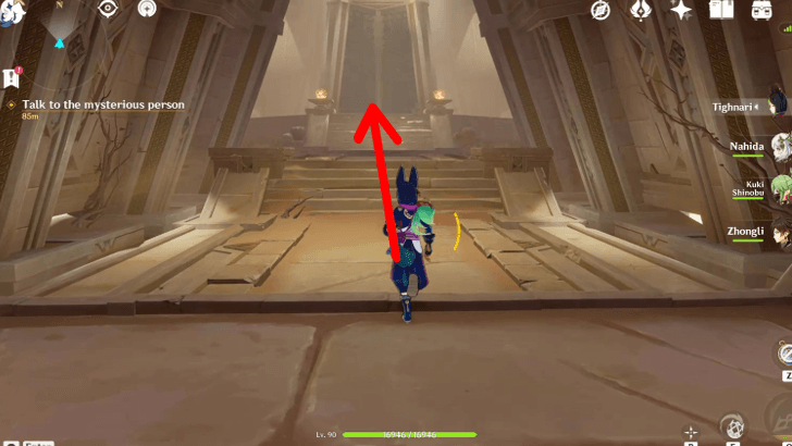 Genshin - Oathkeeper - Footprints Sunken Beneath the Sands 6 - Head Straight into the temple