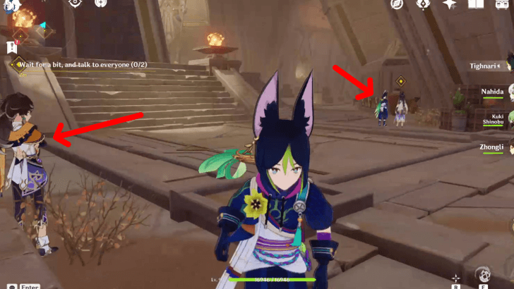 Genshin - Oathkeeper - Footprints Sunken Beneath the Sands 7 - Talk to Sethos and Cyno and Tighnari