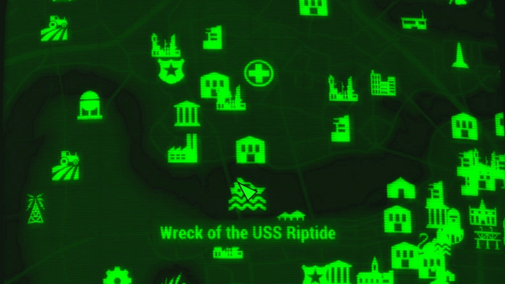 Fallout - Power Armor (Wreck of the USS Riptide) Location