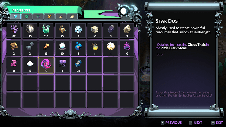 Hades 2 - Star Dust Reagent