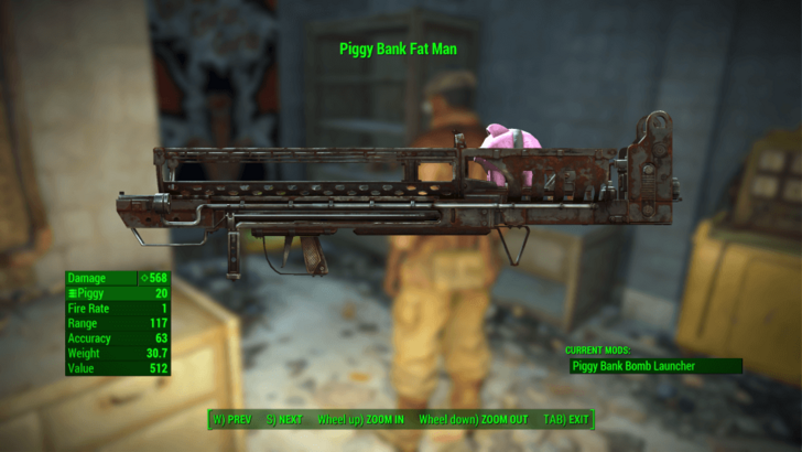 Fallout 4 - Piggy Bank Fat Man Stats