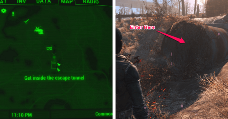 Fallout 4 - Escape Tunnel Location