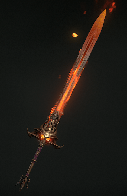 Diablo 4 - Demonheart Greatblade Weapon Transmog