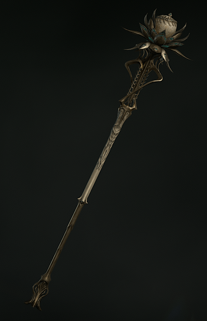 Diablo 4 - Nymphaea Skull Staff Weapon Transmog