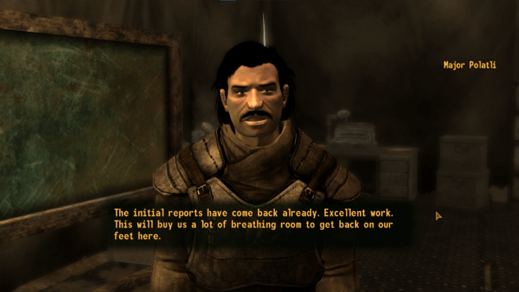 Fallout New Vegas - Tell Polatli About the Victory at Nelson