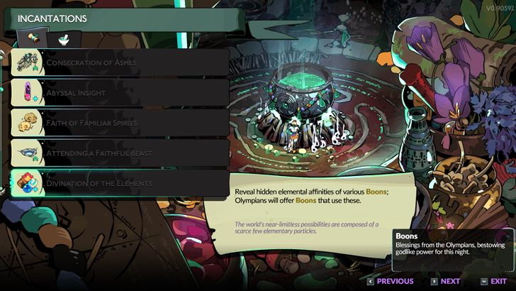 Hades 2 - Divination of the Elements Incantation