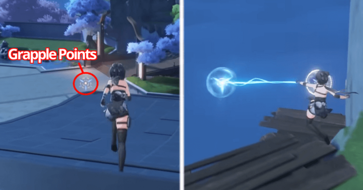 Wuthering Waves - Look for Grapple Points and Aim at Them