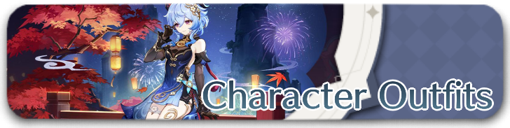 Genshin - Slim Partial Banner - Character Outfits