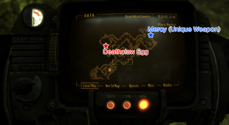 Deathclaw Map Location Dead Wind Cavern