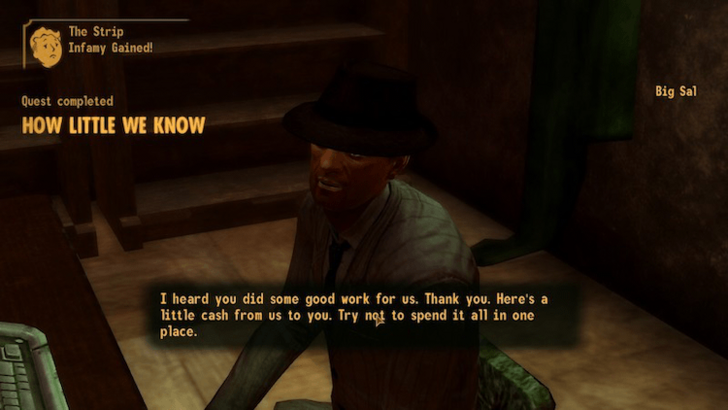 Fallout New Vegas How Little We Know Report to Big Sal or Nero Finish Quest.png