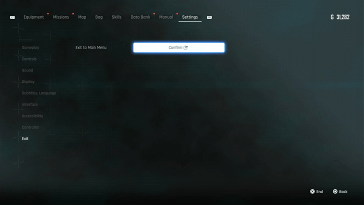 Stellar Blade - Exit to Main Menu