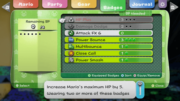 Paper Mario TTYD Switch Remake - List of Badges