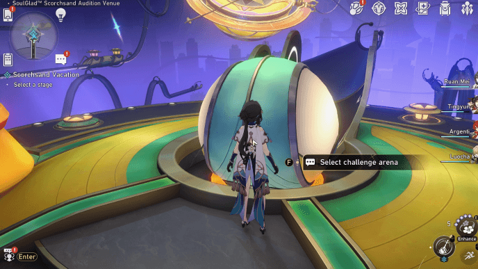 Honkai Star Rail - Scorchsand Vacation Mission Guide - Select a Stage