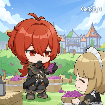 Genshin Impact - Diluc Birthday Art 2024