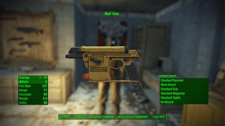 Fallout 4 - Nail Gun Stats