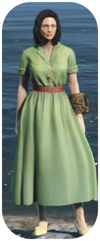 Laundered Green Dress Image