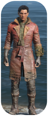 Red Leather Trench Coat Image