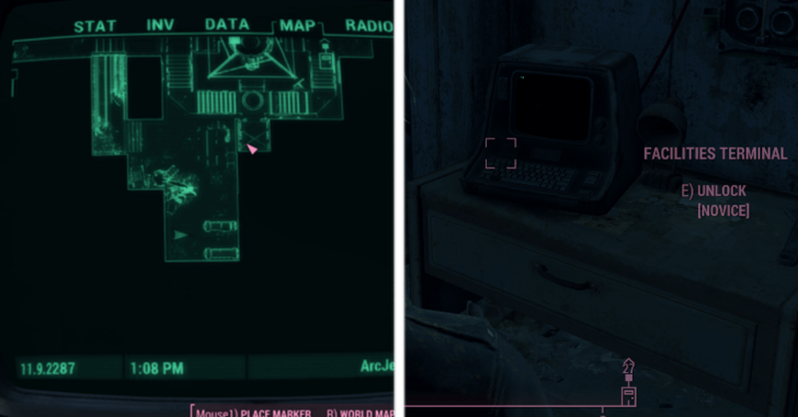 Fallout 4 - ArcJet Systems Maintenance Room Map