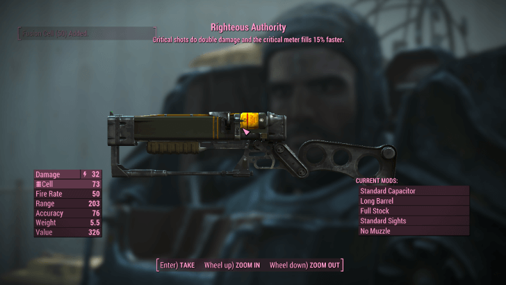 Fallout 4 - Righeous Authority Reward