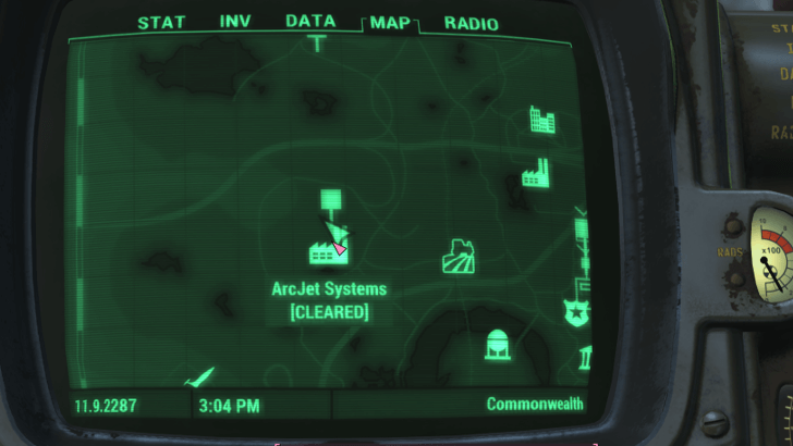 Fallout 4 - ArcJet Systems Map Location.png