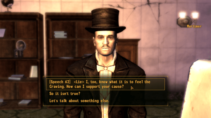 Fallout New Vegas - Lie About Cannibalism