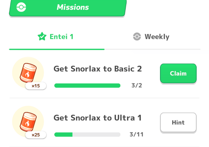 Pokemon Sleep - Entei Event Missions