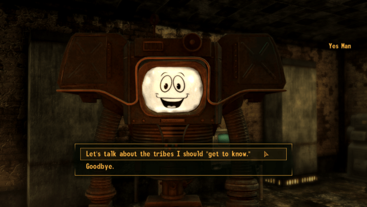 Fallout New Vegas - Talk to Yes Man about Tribes