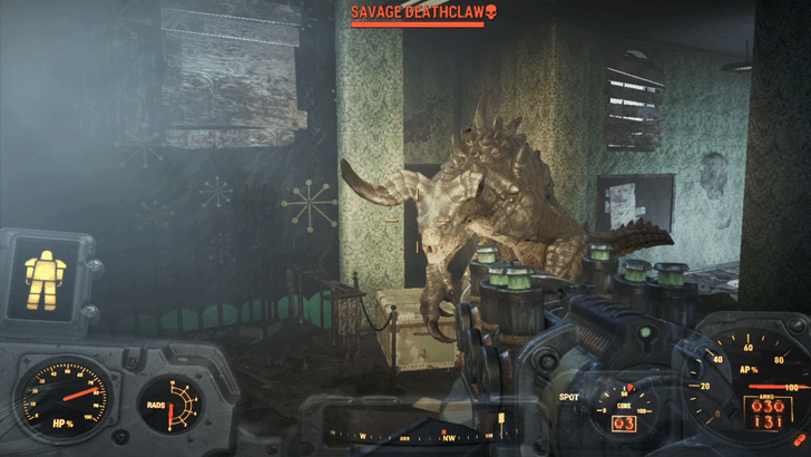 Fallout 4 - Deathclaw in Museum of Witchcraft