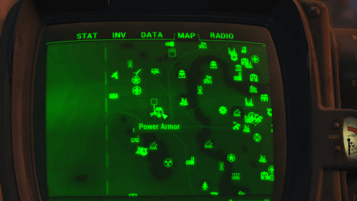 Fallout - Power Armor (North of Mass Pike Interchange) Location