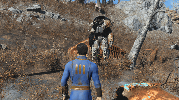 Fallout - X-01 Power Armor (Natick Banks Military Checkpoint) Location