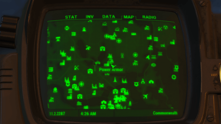Fallout - X-01 Power Armor (Poseiden Energy Turbine #18-F) Location