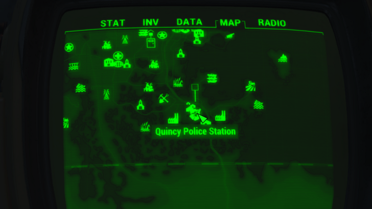 Fallout - Power Armor (Qunicy Police Station) Location