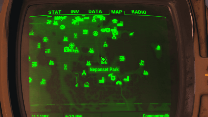 Fallout - X-01 Power Armor (Neponset Park) Location