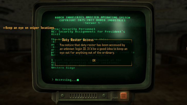 Fallout New Vegas - Hack Access Terminal
