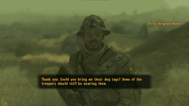 Fallout New Vegas - Talk to First Sgt Astor