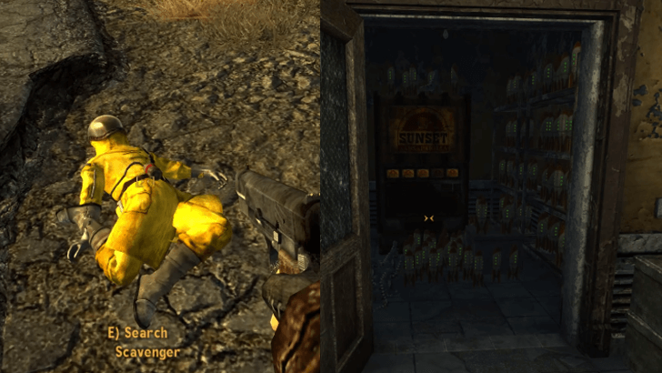 Fallout New Vegas Scavenger Corpse and Toy Rockets