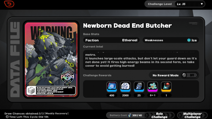 Notorious Hunt Boss Guide - Boss Screen