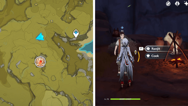 Genshin - Specially-Shaped Saurian Search - Talk to Ranjit