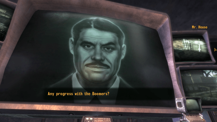 Fallout New Vegas - Report Boomer Progress to Mr House