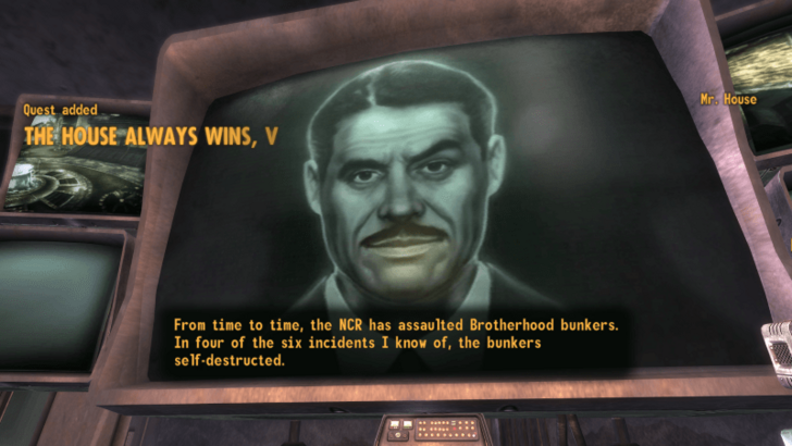 Fallout New Vegas - Ask Mr. House About the Brotherhood