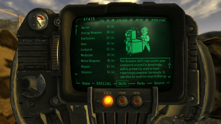 Fallout New Vegas - What are Skills